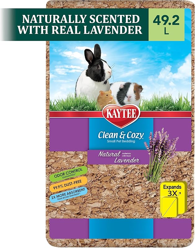 Forração de Papel para Pequenos Animais com Lavanda Kaytee Clean & Cozy 49,2 L
