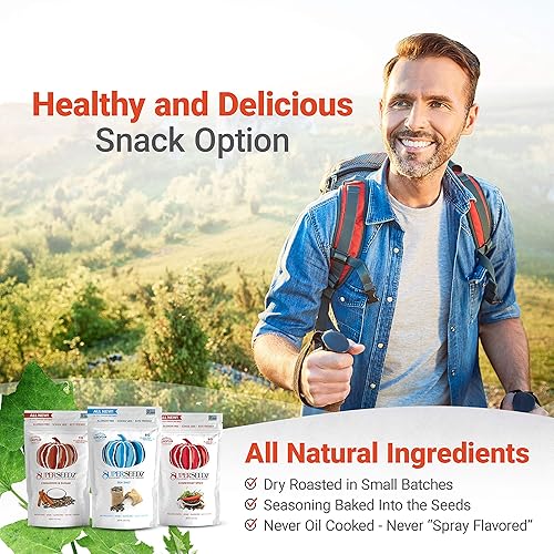 Miniatura 2 de Superseedz Semillas de calabaza tostadas gourmet  Sal marina  30 enteros, paleo, veganos y keto  0.28oz de proteína a base de plantas  Producido en