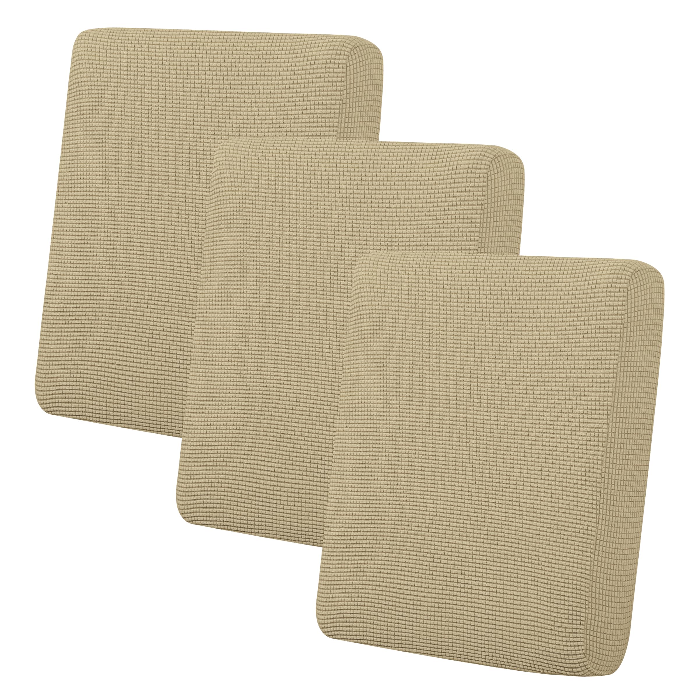 Easy-Going Stretch 3 Pieces Couch Cushion Cover for Sofa Seat