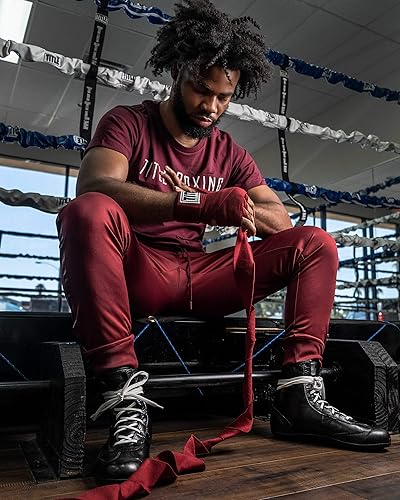 Miniatura 2 de TITLE vendas para mano elásticas mexicanas, 180 pulgadas, granate