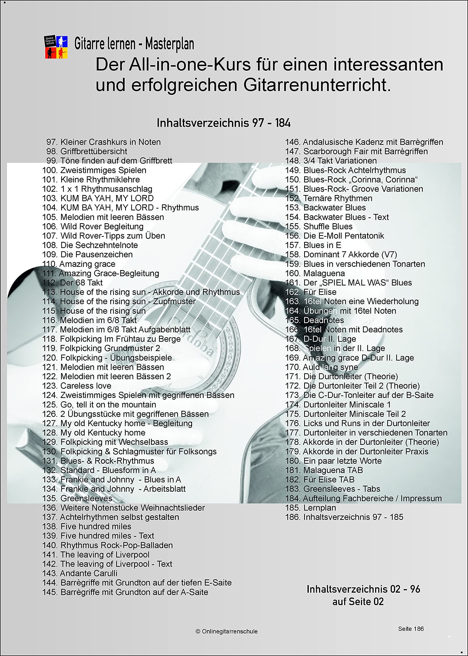 Gitarre lernen Masterplan Arbeitsbuch