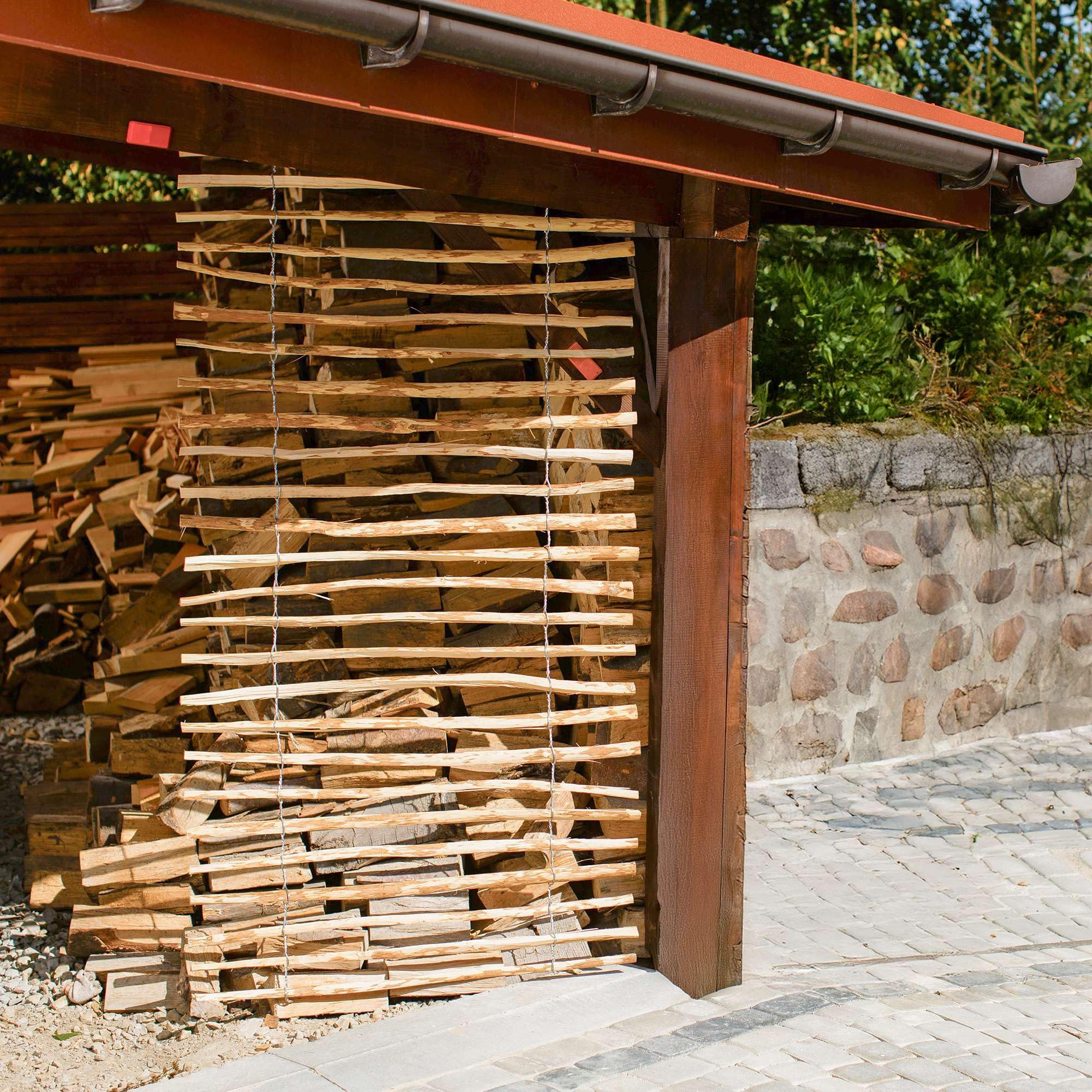 BOGATECO Griglia per traliccio in nocciola per piante rampicanti, 100 x 200 cm, marrone, 2 misure a scelta, ideale per il giardino, il balcone e la terrazza, la privacy
