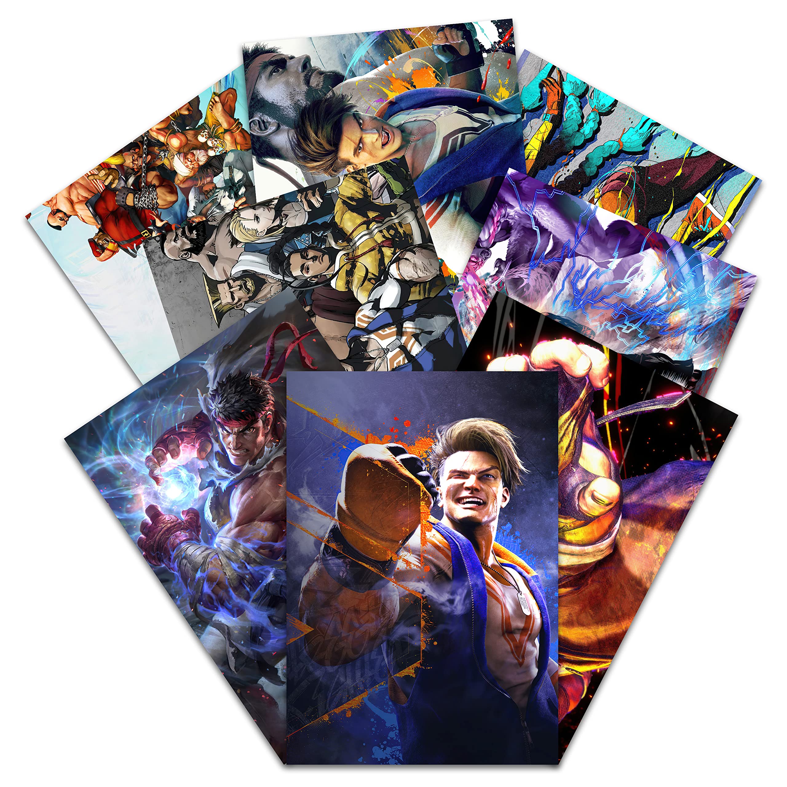 GTOTd Game Fighter Posters (8 Pack) 11.5" x 16.5“Game Fighter Merchandise Unframed Version HD Printing Poster for Room Club Wall Art Decor.