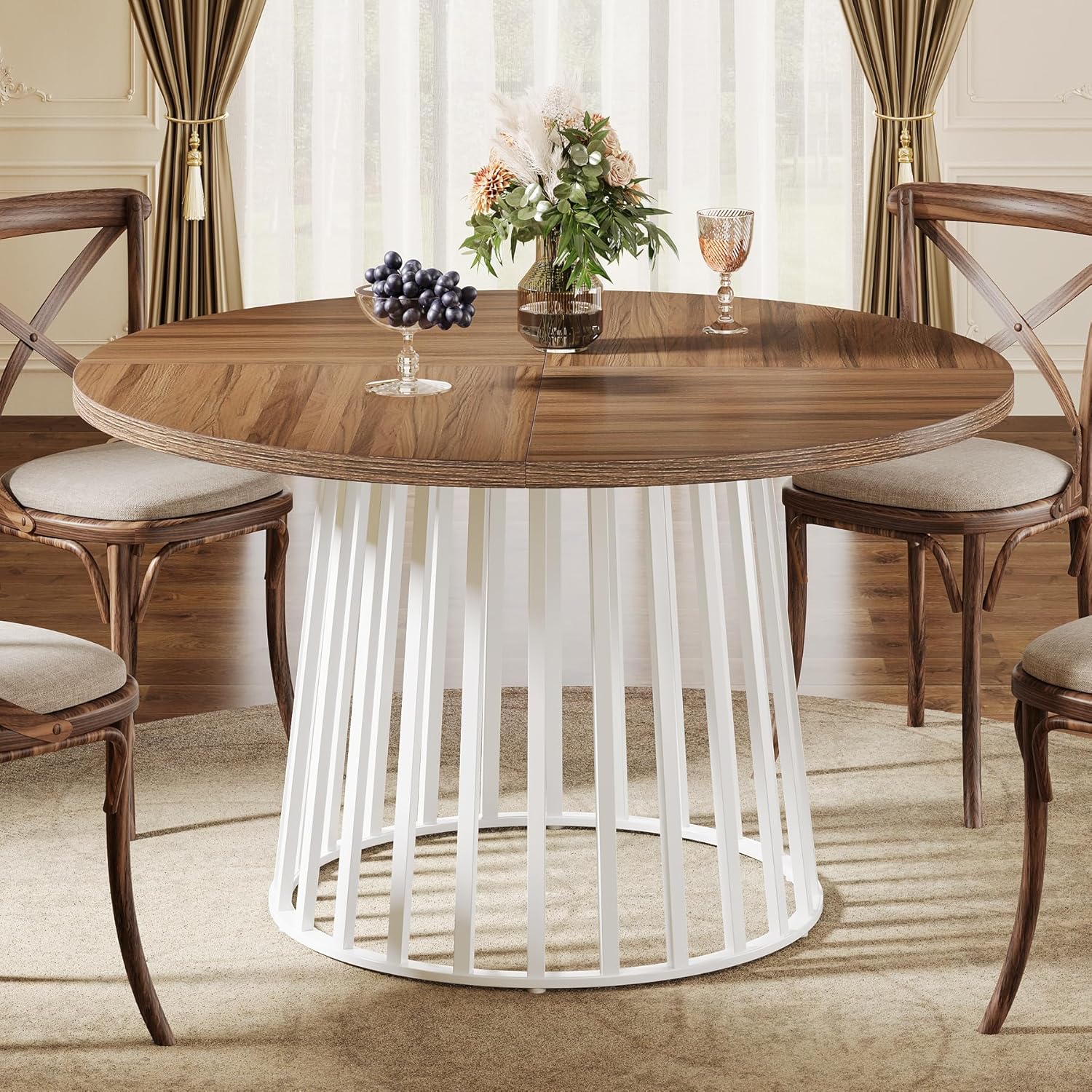 Tribesigns 47" Round Dining Table for 46 People