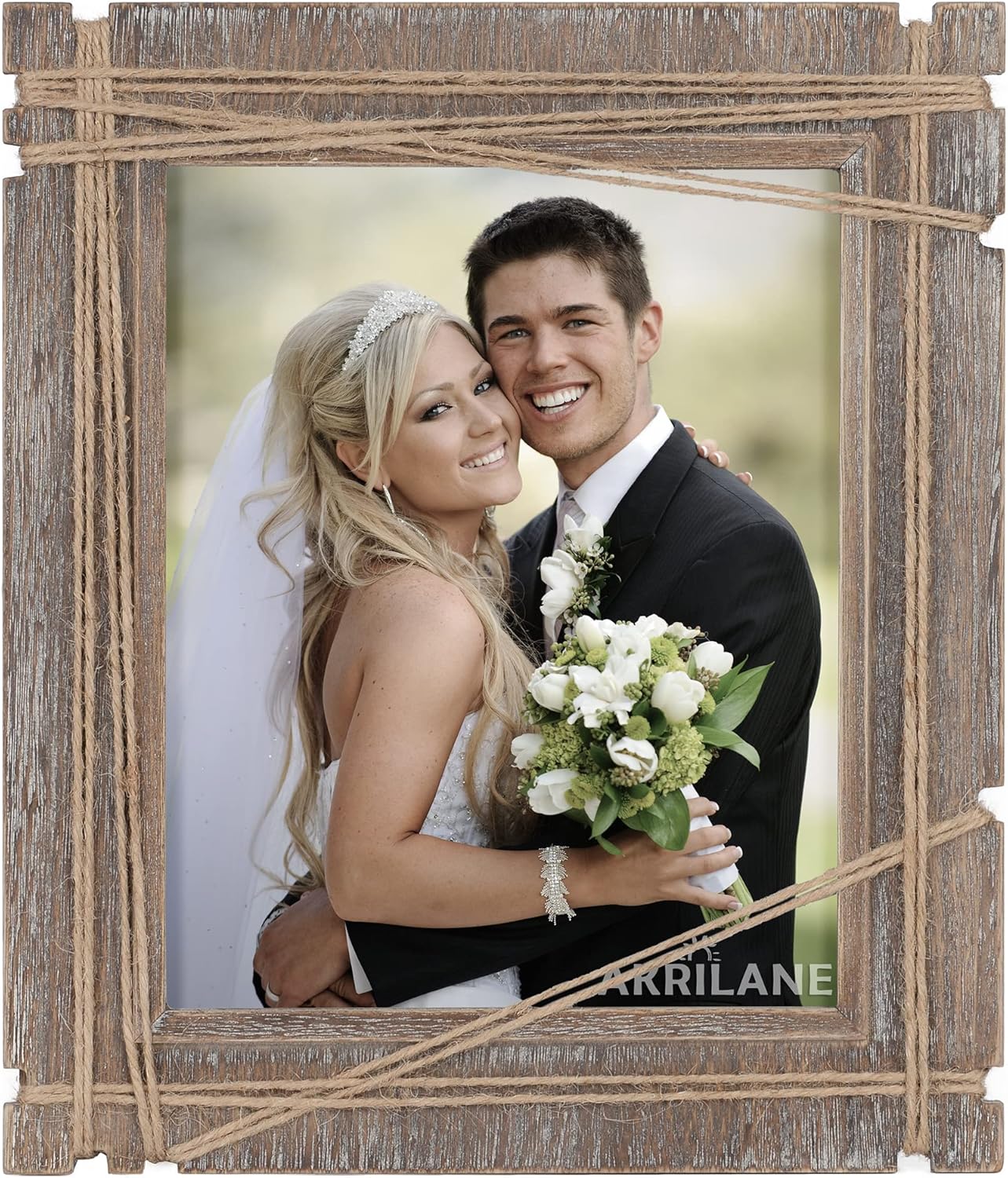 AKRILANE 11x14 Picture Frame Wood Rustic, Decorative