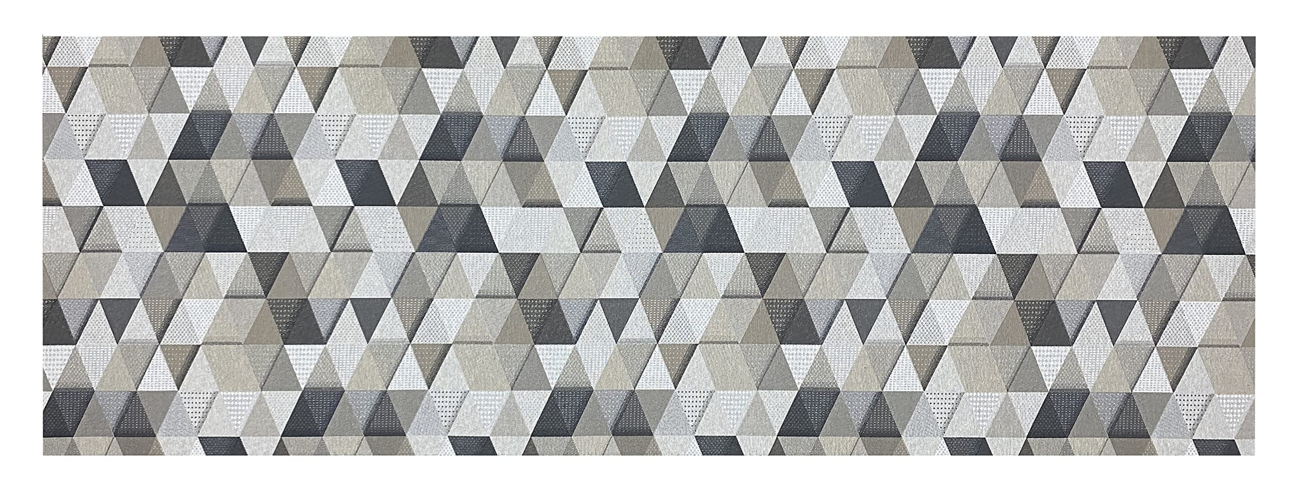 IlGruppone Tappeto Cucina Antiscivolo Made in Italy Passatoia Antimacchia Multiuso Corridoio Soggiorno Lavabile in Lavatrice - Nero/Grigio - 50x400cm