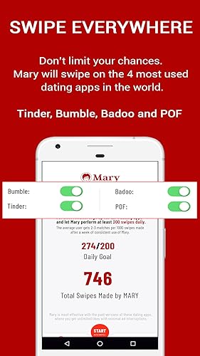 Auto Swiper for Bumble, Tinder, Badoo & POF - Mary