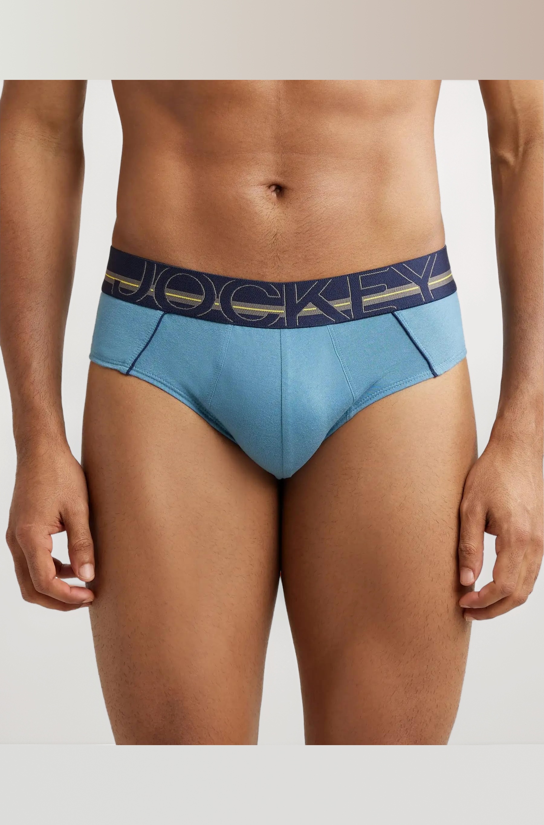 US14 Men's Super Combed Cotton Solid Brief with Ultrasoft Waistband (Garter Colors May Vary)