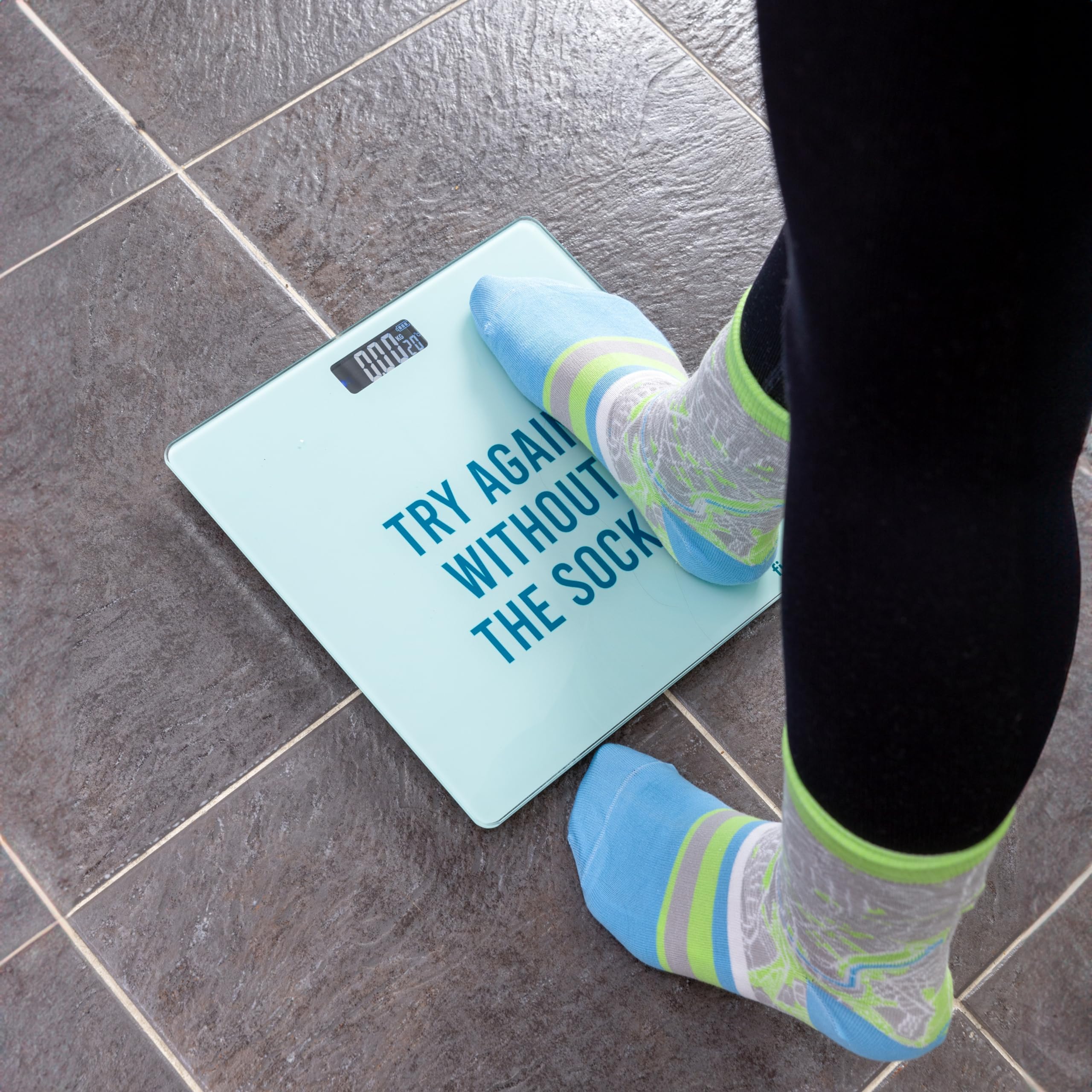 Fisura, Digital bathroom scale "try again". Glass bathroom scales. Electronic bathroom scales up to 180 kg and 50 g accuracy - Image 4