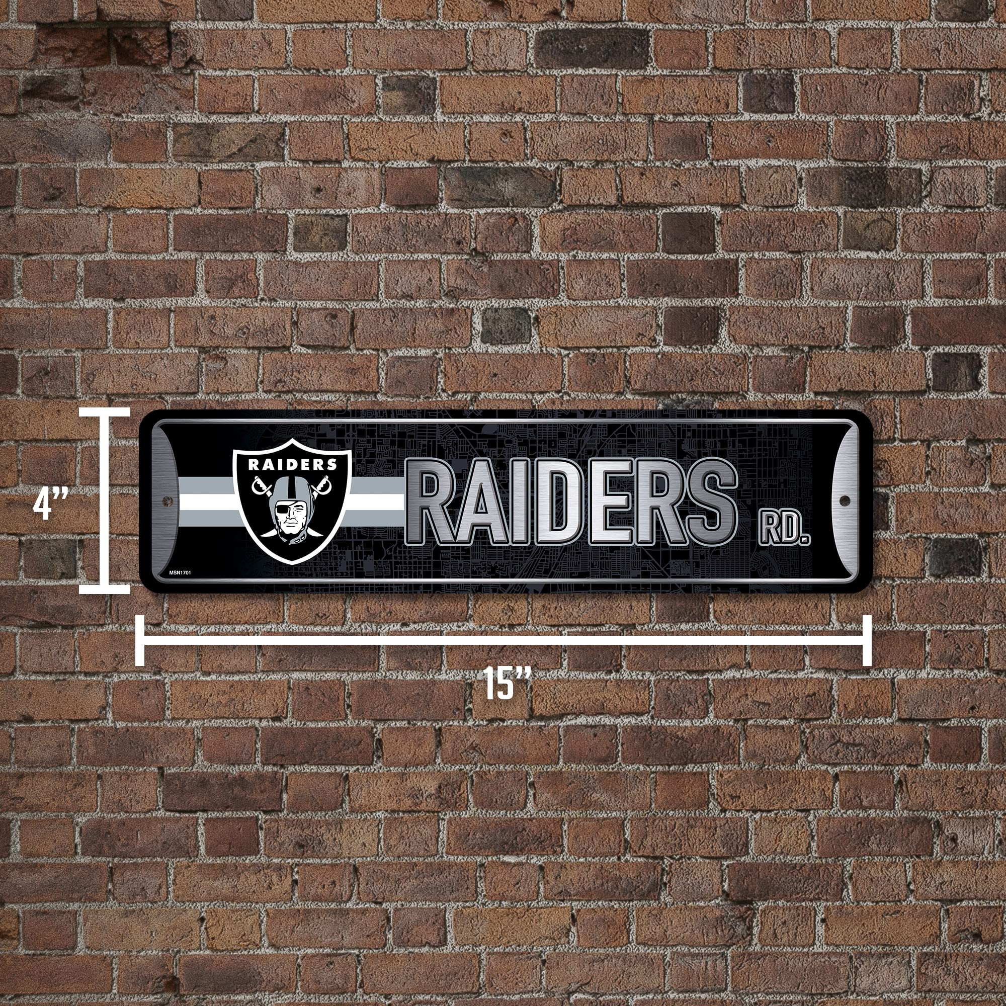 NFL Rico Industries Metal Street Sign Metal Street Sign 4" x 15" Home Décor - Bedroom - Office - Man Cave