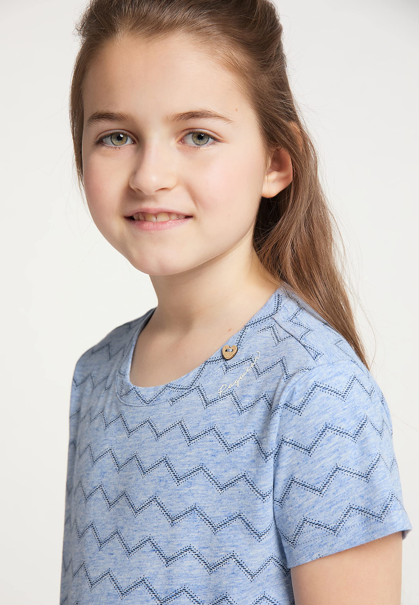 Ragwear Mädchen Kleid MAGY Zig ZAG Sommerkleid in sommerlichen Farben aus weicher Baumwolle