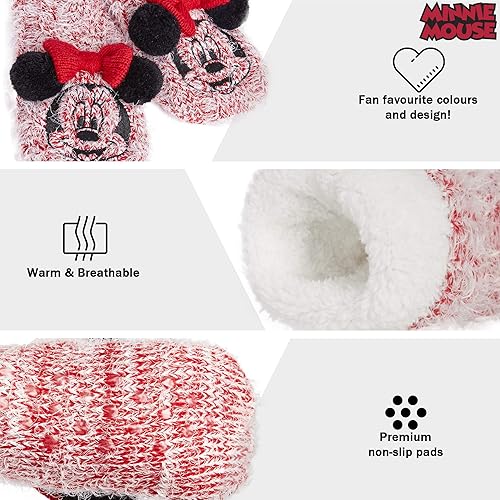Miniatura 7 de Disney Women's Slippers Socks Fluffy Slipper Socks