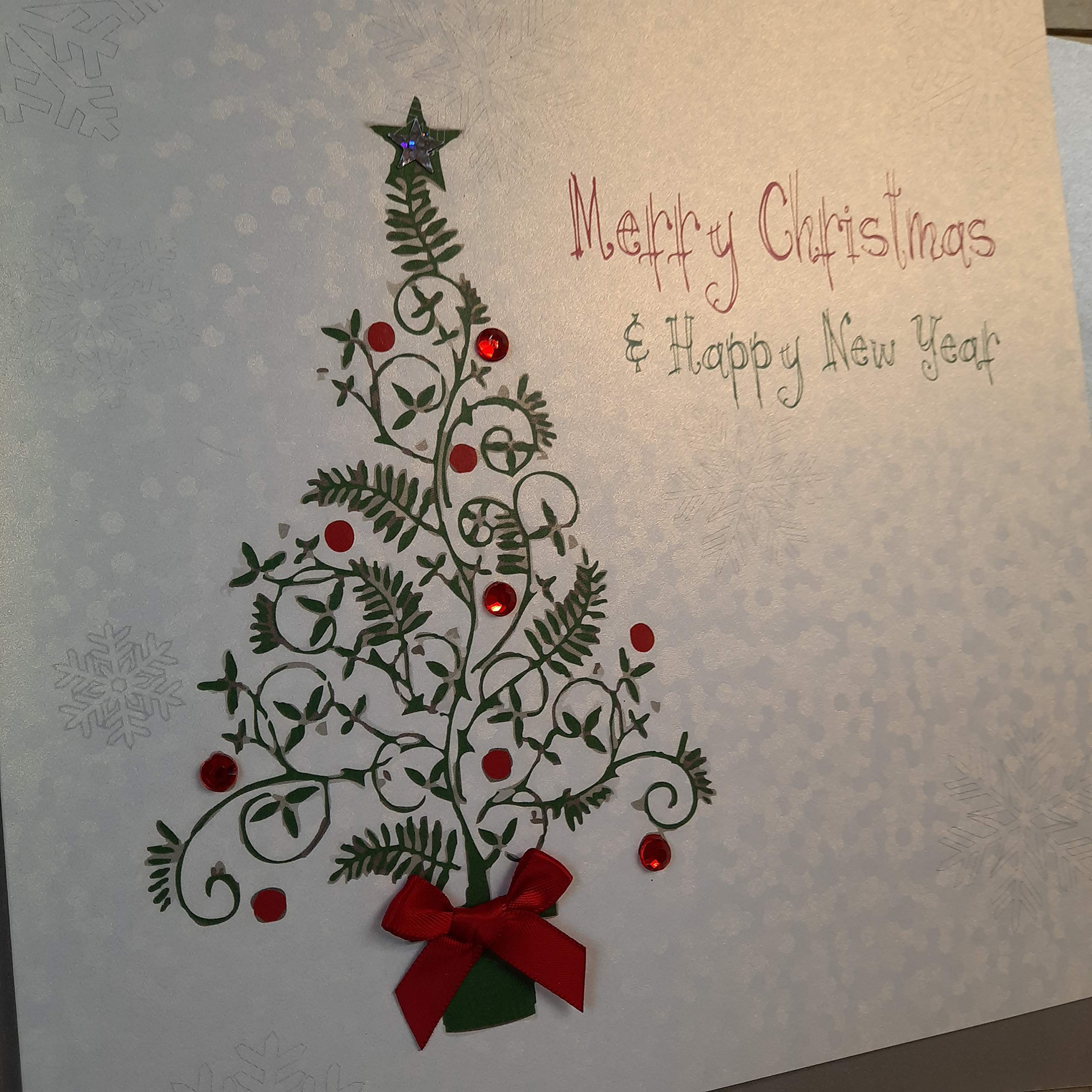 White Cotton Cards Weihnachtskarte 'Lovely Nan Happy Christmas' – Handgefertigt, Groß 22x22 Cm
