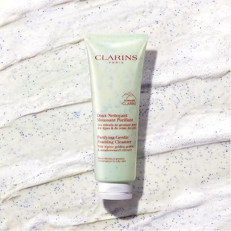 Clarins Purifying Gentle Foaming Face Cleanser | Cleanses, Purifies, Softens and Mattifies| Combination To Oily Skin Types