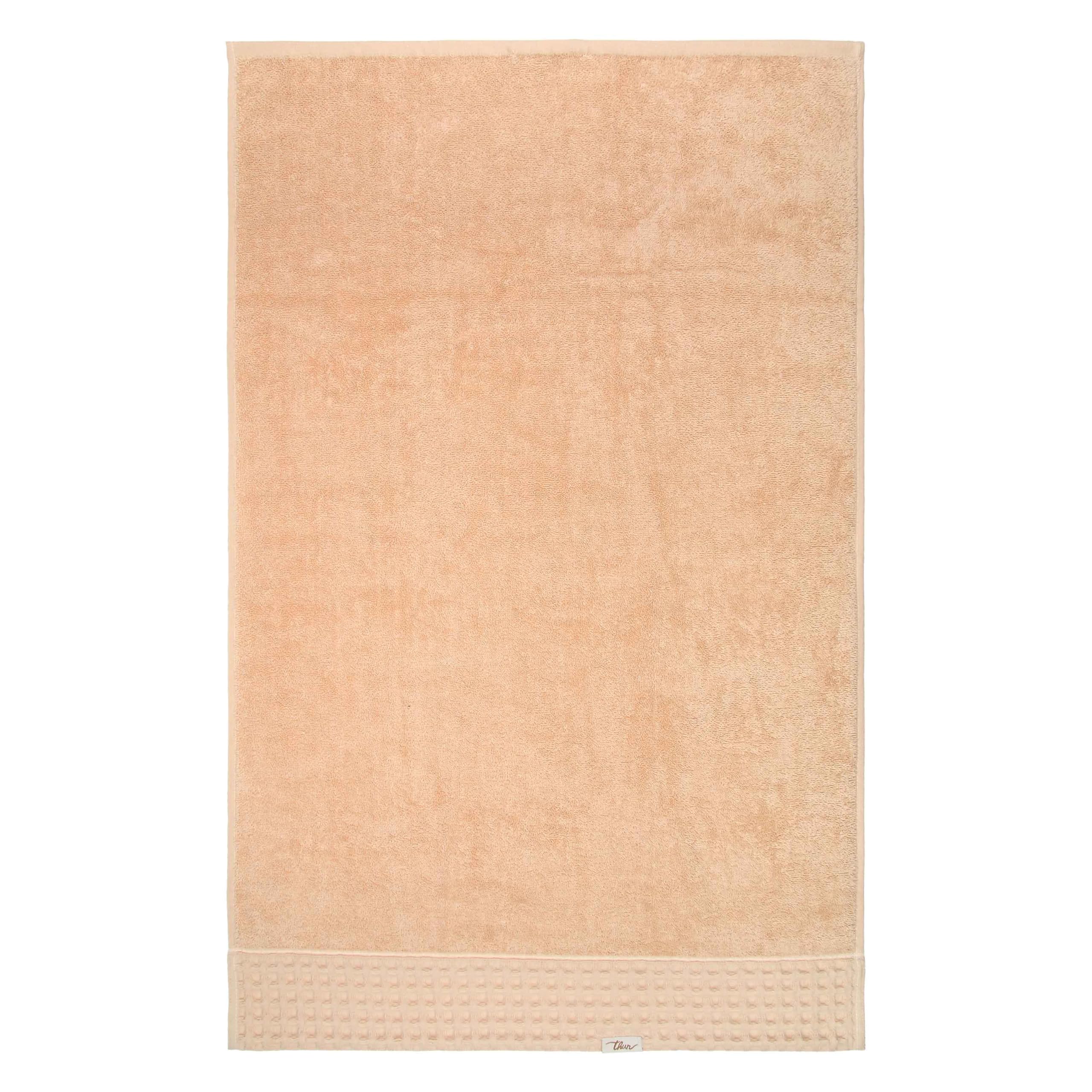 THUN Set 2 asciugamani tortora, 100% cotone, Collezione Iconic Elengance, 40 x 60 cm, 60 x 100 cm