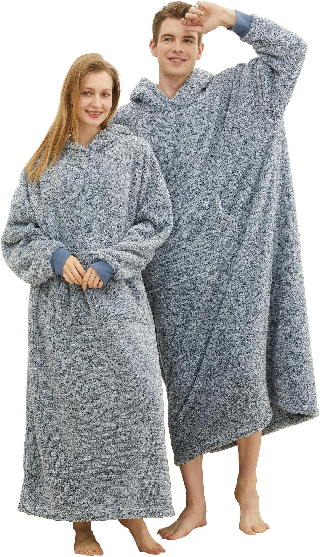 Snuggy Hooded Blanket for Adult, Wearable Blanket Hoodies for Women & Men Warm Cozy Sherpa Sweatshirt with Giant PocketOEKO-TEX STANDARD 100