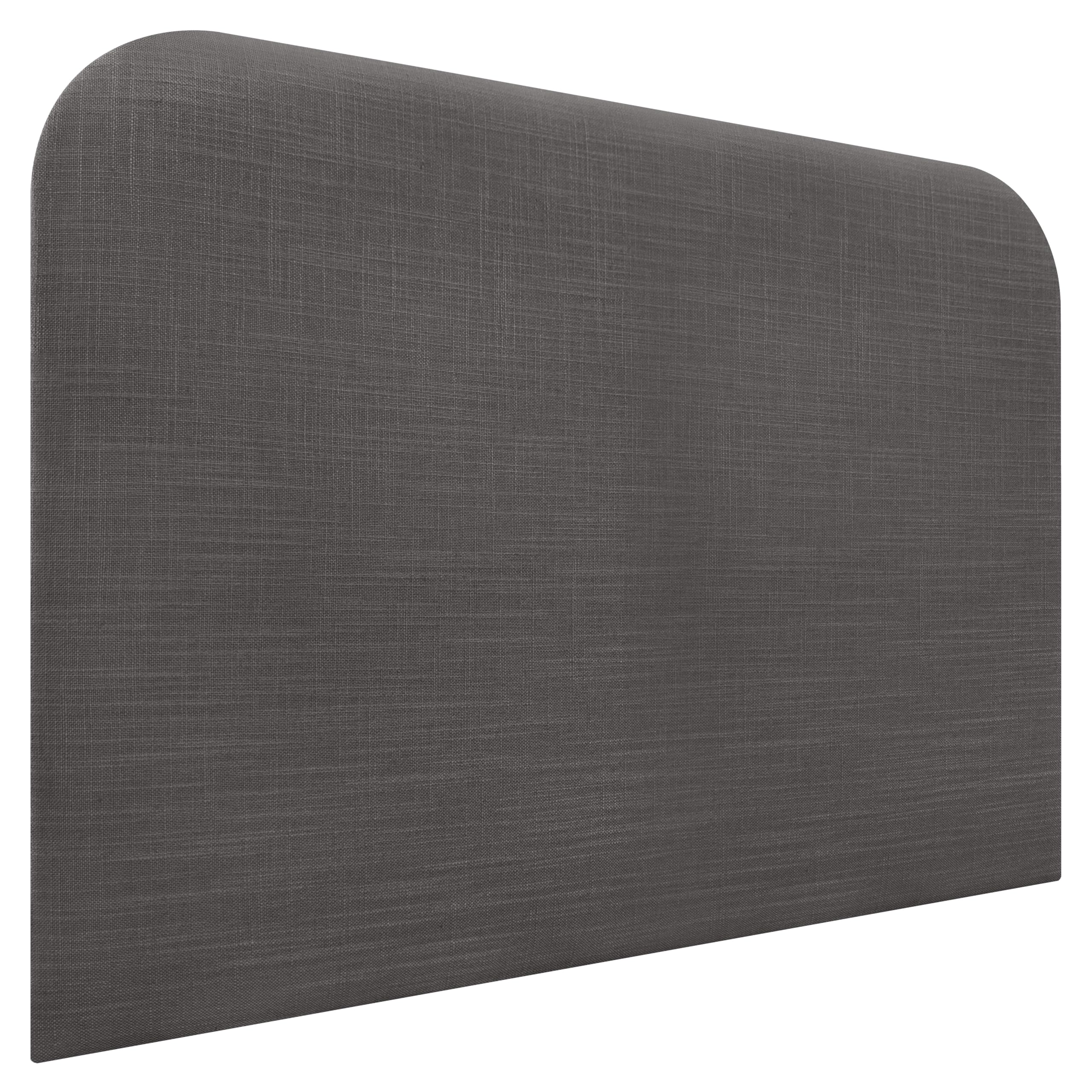 DHOME Testiera Letto Imbottita Liscia Curva in Lino 70 cm Altezza per Parete Acustica Testiere Fonoassorbenti Testiera Letto Camera da Letto (Grigio Scuro, 110cm)