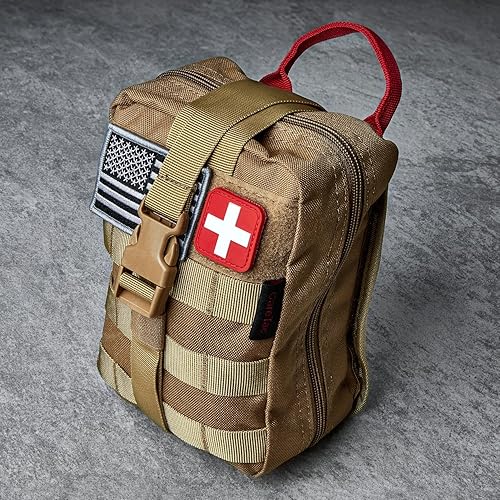 Miniatura 8 de CareTac Kit avanzado de trauma de primeros auxilios para camping y viajes  IFAK táctico de emergencia con torniquete C.A.T, sello de pecho, vendaje