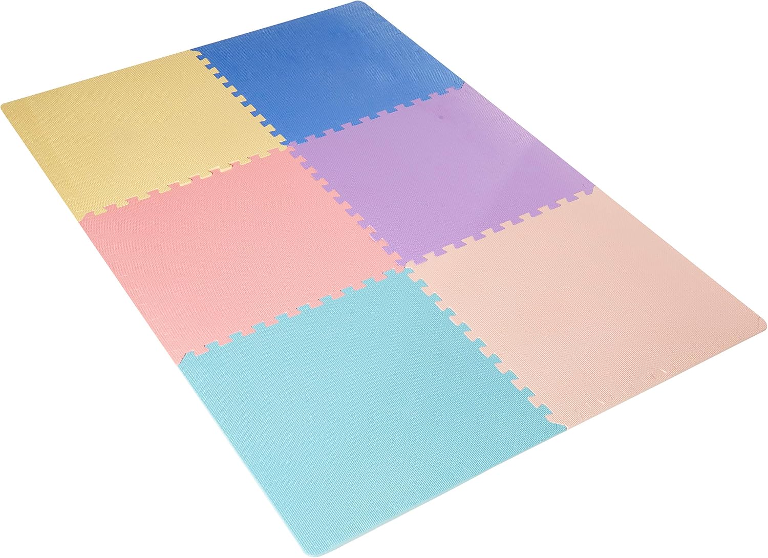 LEVOIT Puzzle Exercise Mat, Premium EVA Foam Interlocking Tiles, Protective Flooring for Gym Equipment and Cushions for Workouts, 24 SQ FT (6 Tiles, 12 Borders)