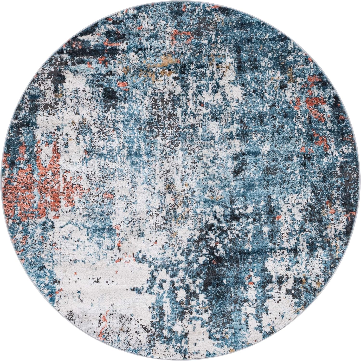 Rugs.com Leipzig Collection Area Rug – 4' x 6' Multi Low-Pile Rug Perfect for Entryways, Kitchens, Breakfast Nooks, Accent Pieces