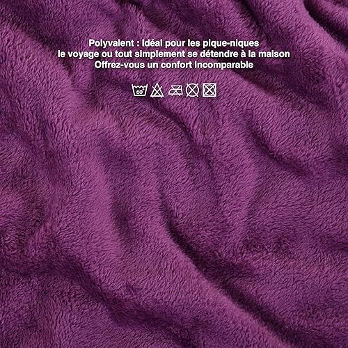 Miniatura 10 de Mintra Home Manta - Súper suave, 100% poliéster (negro, 51 x 70 pulgadas (pequeño))