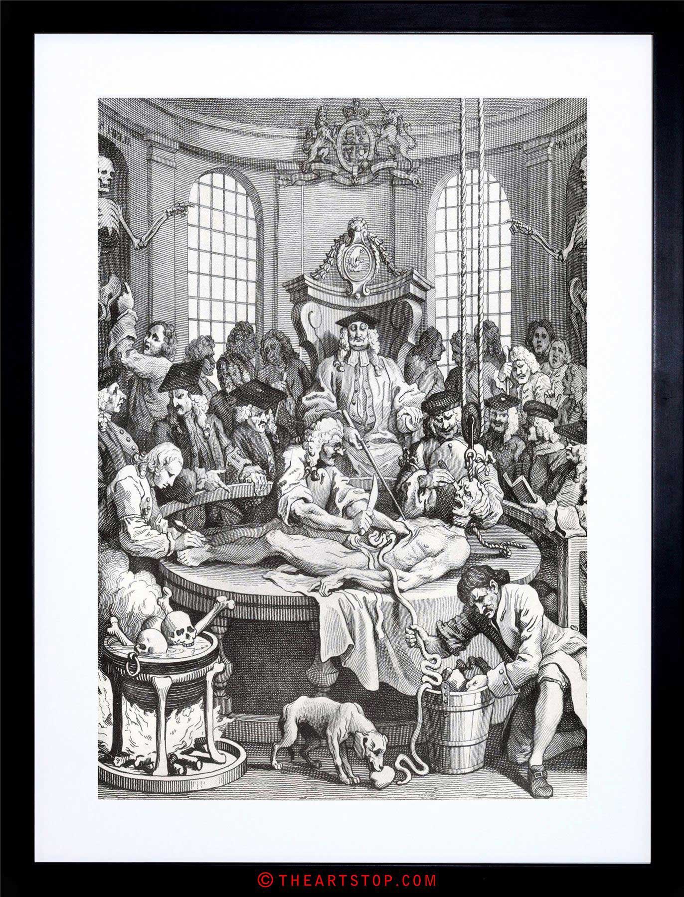 Wee Blue Coo Painting Allegory Hogarth Reward Cruelty Framed Wall Art Print