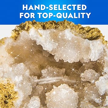 National Geographic Break Open 15 Premium Geodes Science Kit - Includes Goggles & 3 Display Stands - Great STEM Science Kit, Geology Gift for Kids, Break Your Own Geodes with Crystals