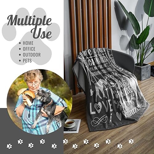 Miniatura 2 de Schnauzer Gifts - Manta de Schnauzer miniatura para mujeres y hombres, manta de franela para amantes de los perros, 65 x 50 pulgadas, color negro