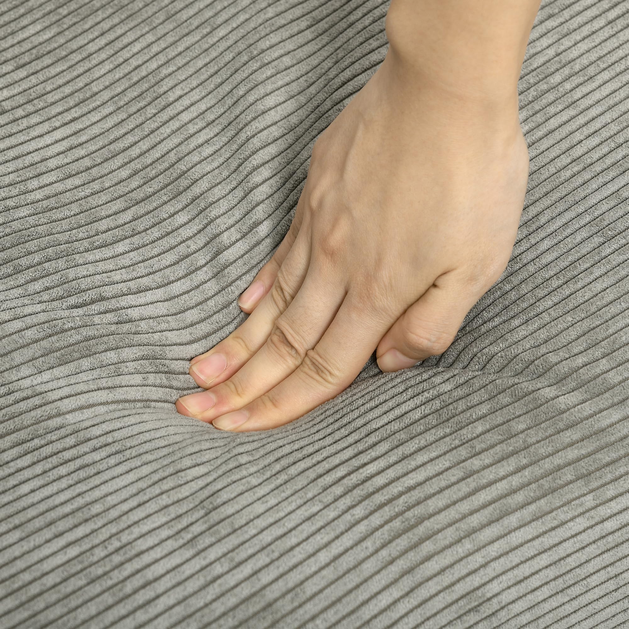 HOMCOM Divano Letto Matrimoniale con Schienale Regolabile in 3 Posizioni e 2 Cuscini, Divano Letto Clic Clac in Tessuto Effetto Lino Grigio