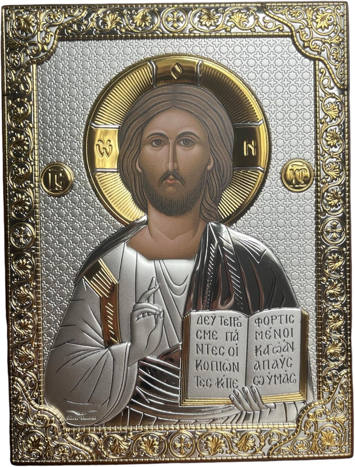 Jesus Christ Byzantine 925 Sterling Silver Icon