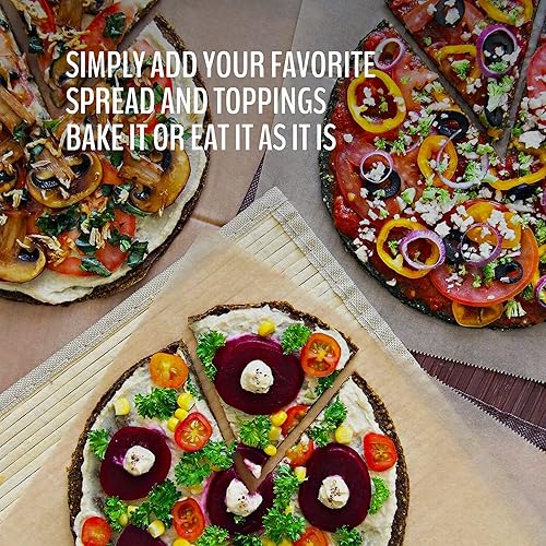 Miniatura 25 de Paleo Pizza Crust Corteza de pizza orgánica saborizada sin gluten, sin lácteos, sin soja, sin nueces y corteza de pizza vegana