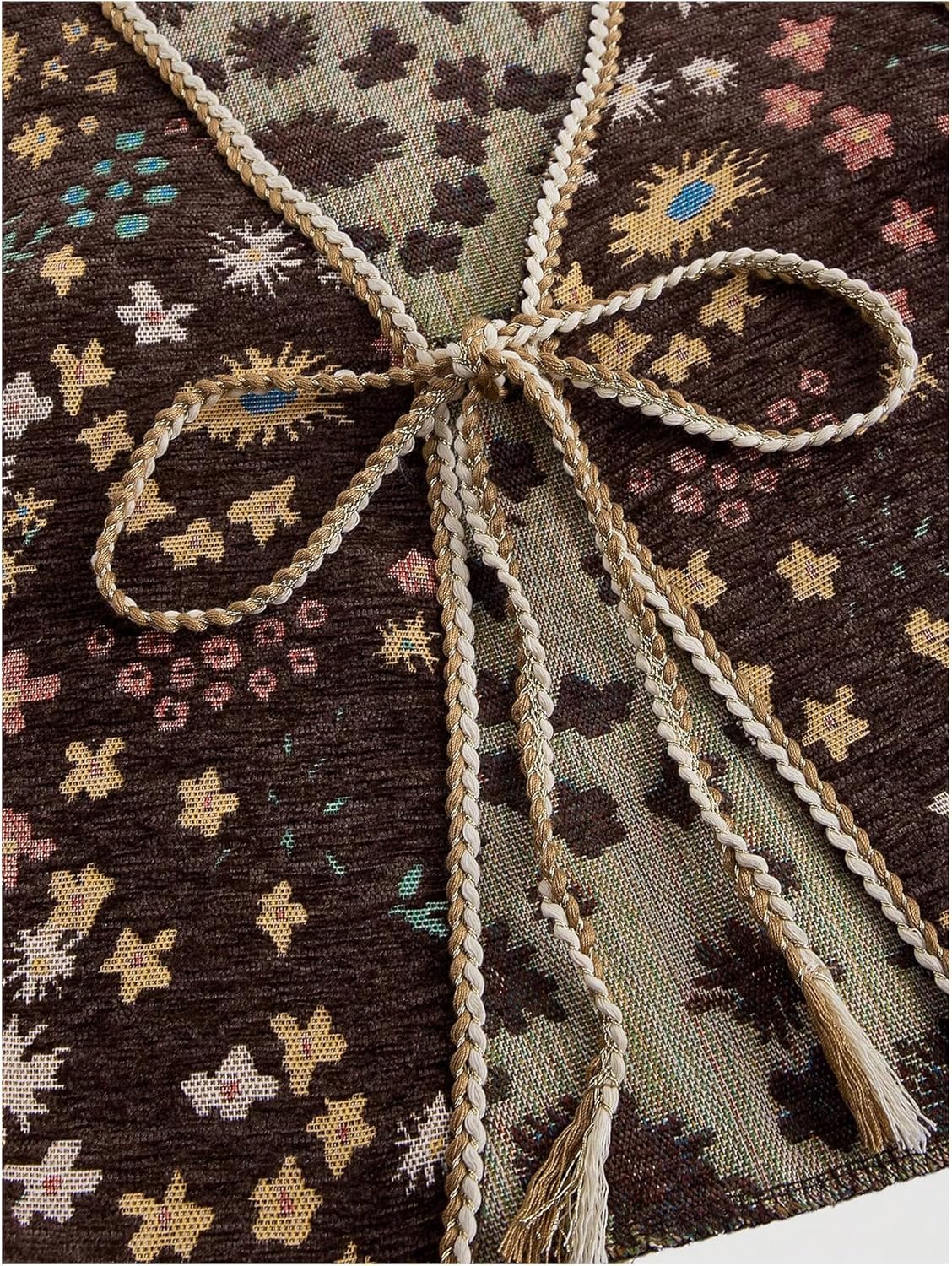 SweatyRocks Women's Floral Embroidered Tie Front Crop Vest Tops Boho Country Concert Cowgirl Western Outfits - Image 3