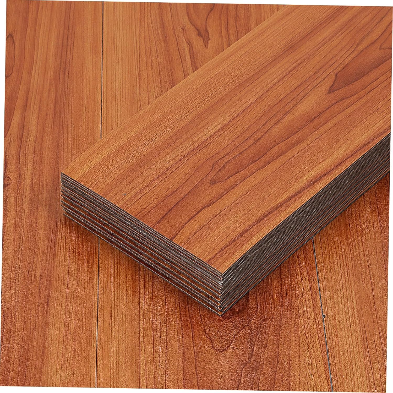 Balacoo 36Pcs Peel and Stick Flooring Tiles Self Adhesive Vinyl Floor Stickers with Realistic Wood Grain Texture Wear Resistant for Homes and Offices DIY Decor