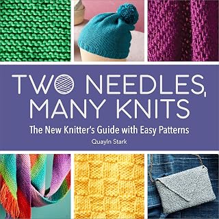 Two Needles, Many Knits by Quayln Stark: Beginner Knitting Guide with 15 Easy Patterns & Projects