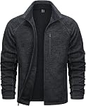 TACVASEN Hommes Vestes en polaire Full Zip Up Veste légère Casual Soft Hiking Sweaters Hiver Manteaux chauds avec poches