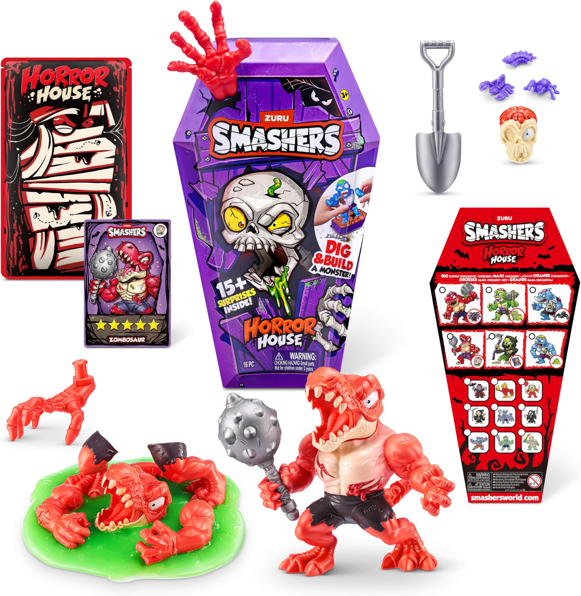 ZURU Smashers Horror House (Zombosaurus), Interactive Toy, Collectible Toy for Kids and Teens