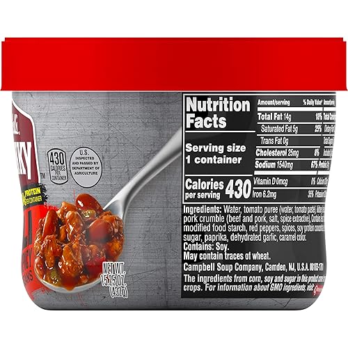 Miniatura 8 de Campbell's Cuenco grueso de chile picante con frijoles para microondas, 15.25 onzas