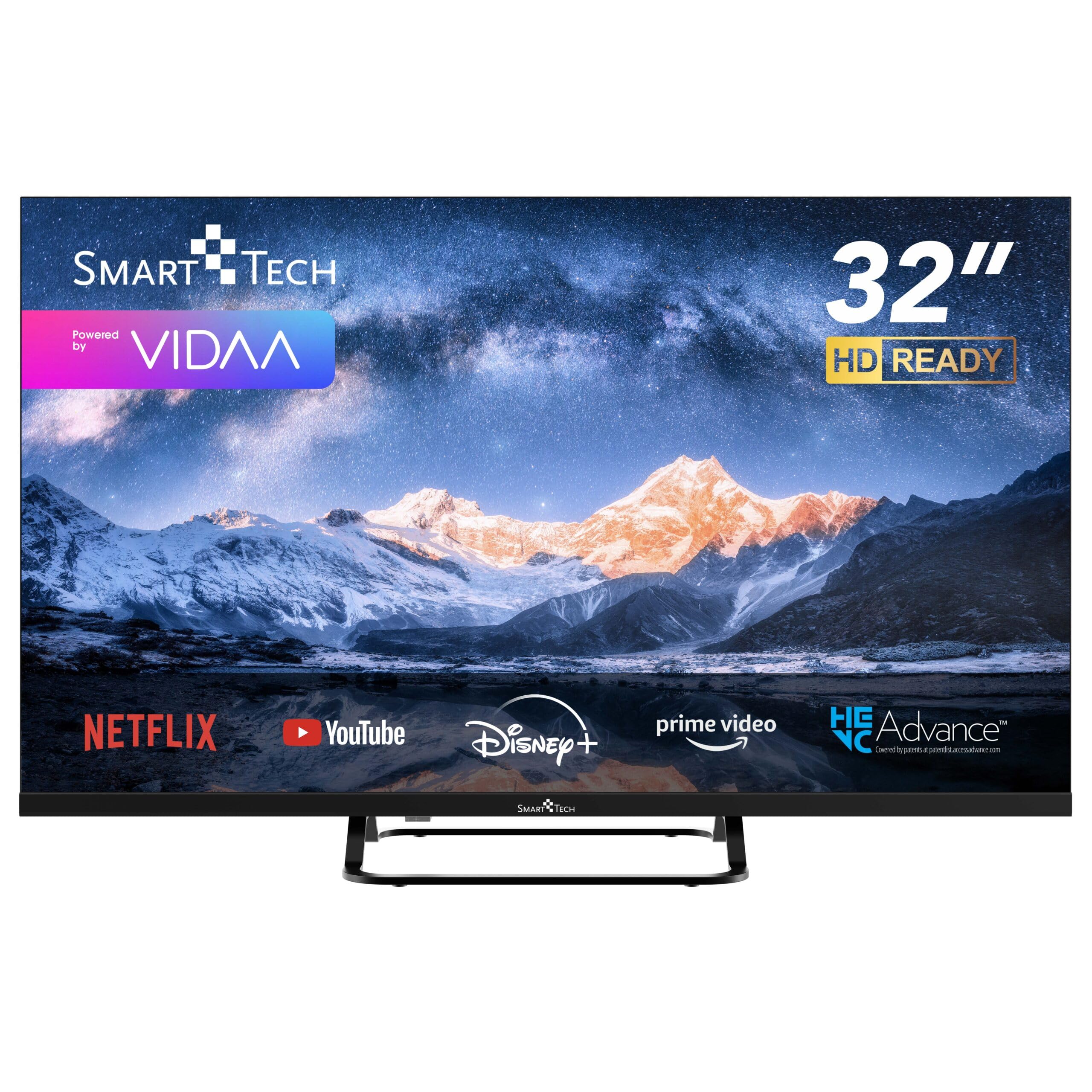Smart Tech 32HV02V Téléviseur 32 Pouces Smart TV VIDAA - Téléviseur avec résolution HD, Bluetooth et Triple Tuner, TV LED (2026)