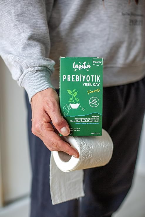 LAZICA Prebiotic Green Tea 18 قطعة Pyramid Bag