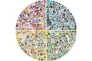 Arme: 400 Small Water Bottle Stickers, Cute Waterproof Vinyl Stickers Set for Kids Teens Adults