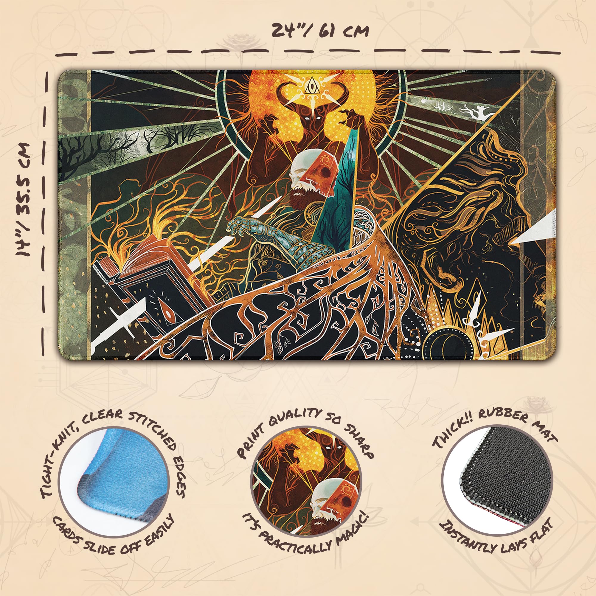 Amazon.com: Paramint Demonic Tutor (Stitched) - MTG Playmat by