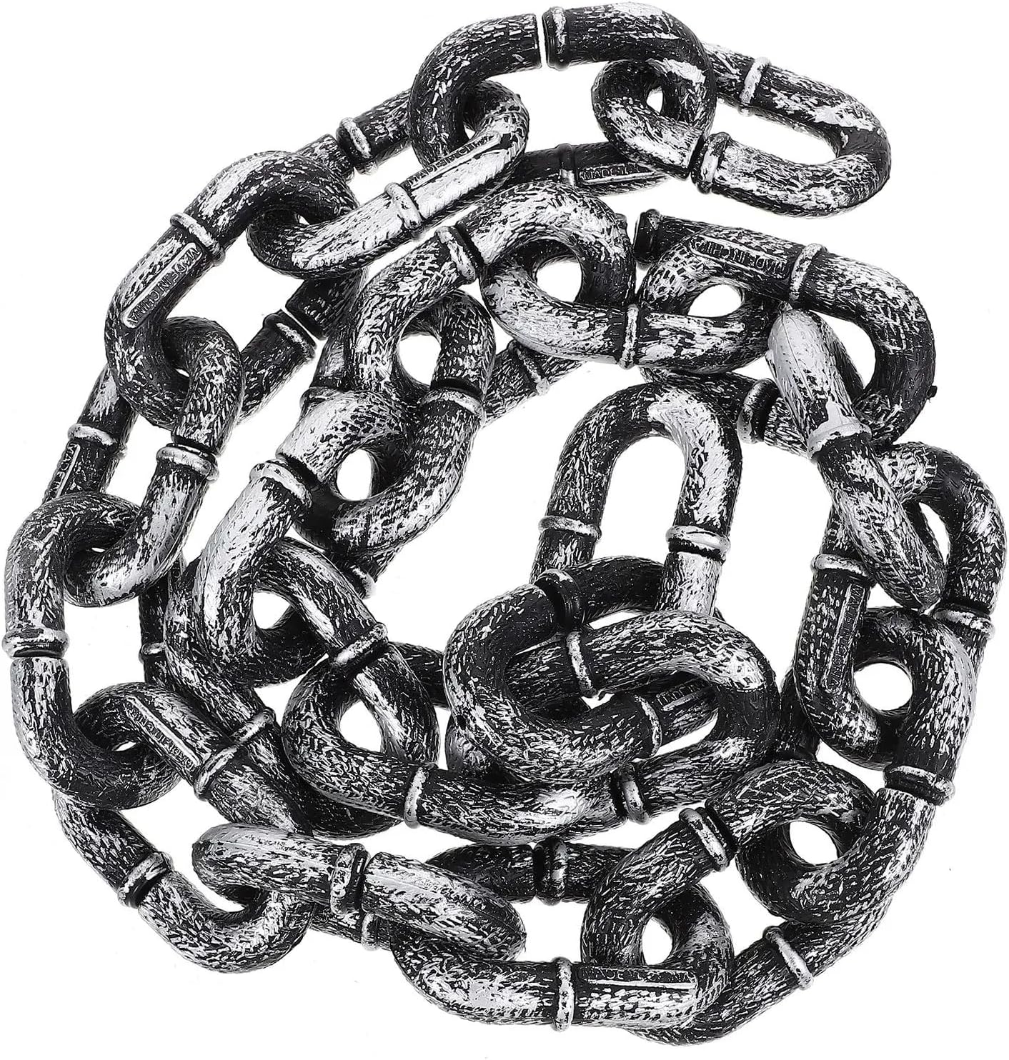 100cm Halloween Simulation Plastic Chain Large Iron Chain Party Layout Decor Barrier Chain Performance Stage Prop Costume Accessory