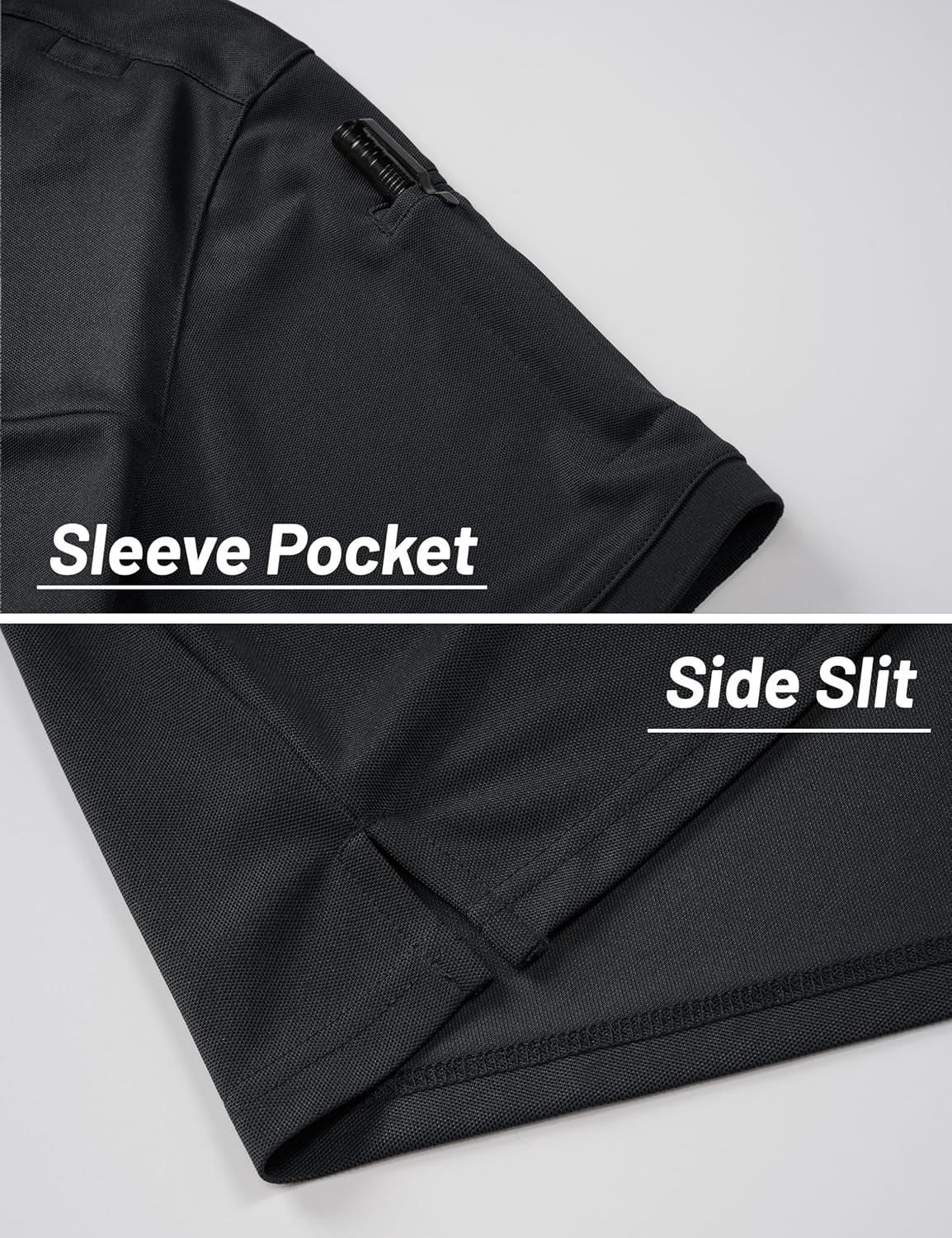 TACVASEN Men's Short Sleeve Polo Shirts Tactical UPF 50+ Performance Collared Dry Fit Shirt Golf Moisture Wicking Polos - Image 4