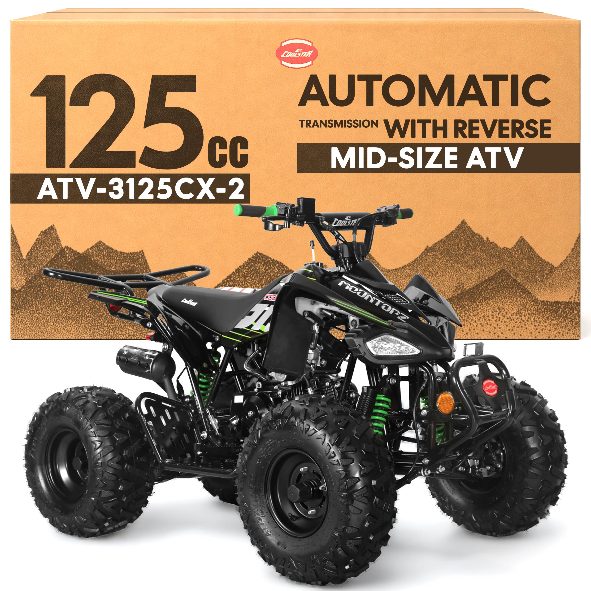 Amazon.com: Coolster 125cc 4 Wheeler ATV Quad for Adults, Black