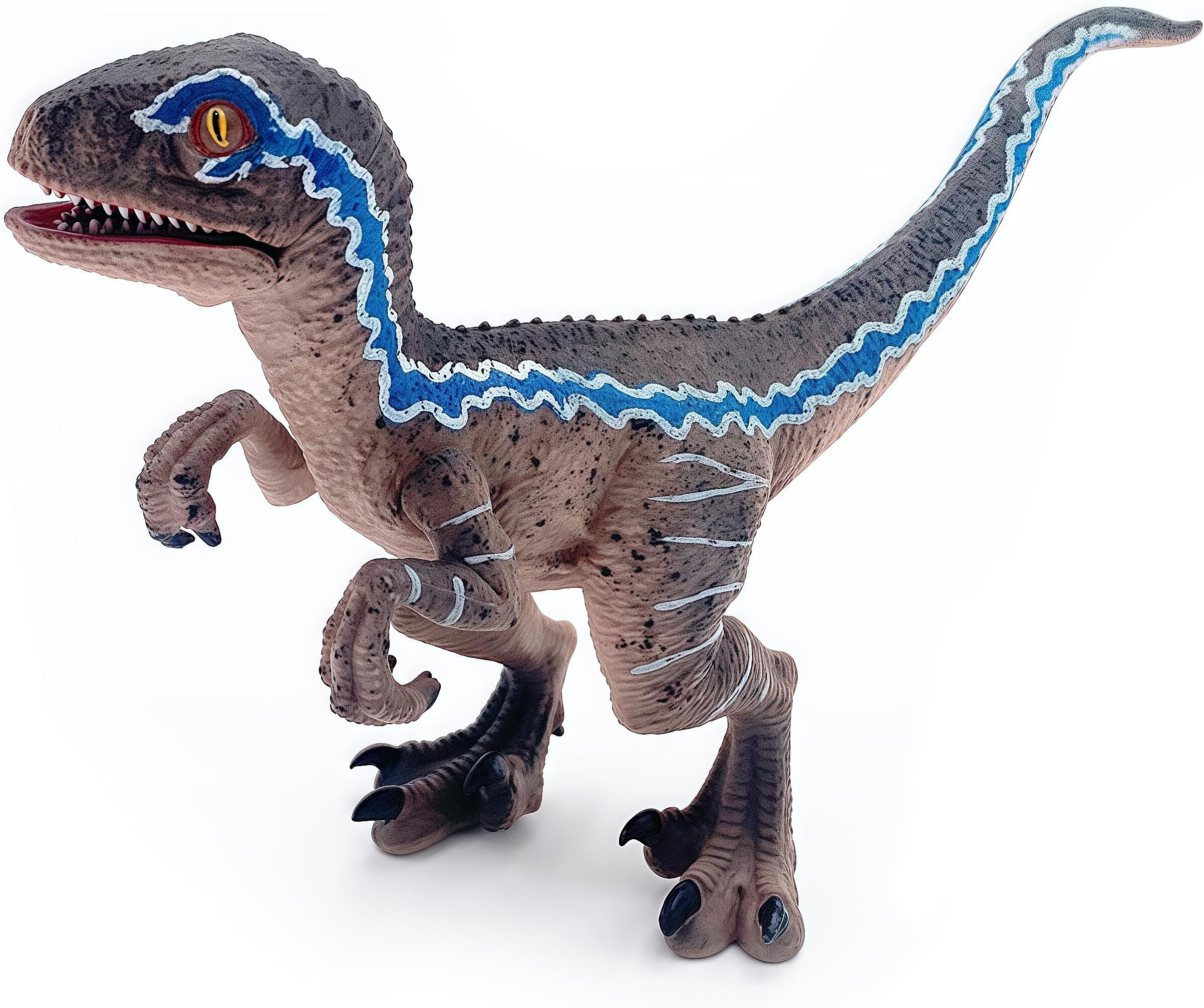 Gemini&Genius Dinosaur Toys Baby Velociraptor with Movable Jaw and Hands, Cake Topper, Collectible Action Figure, Birthday Gifts and Party Supplies for Kids