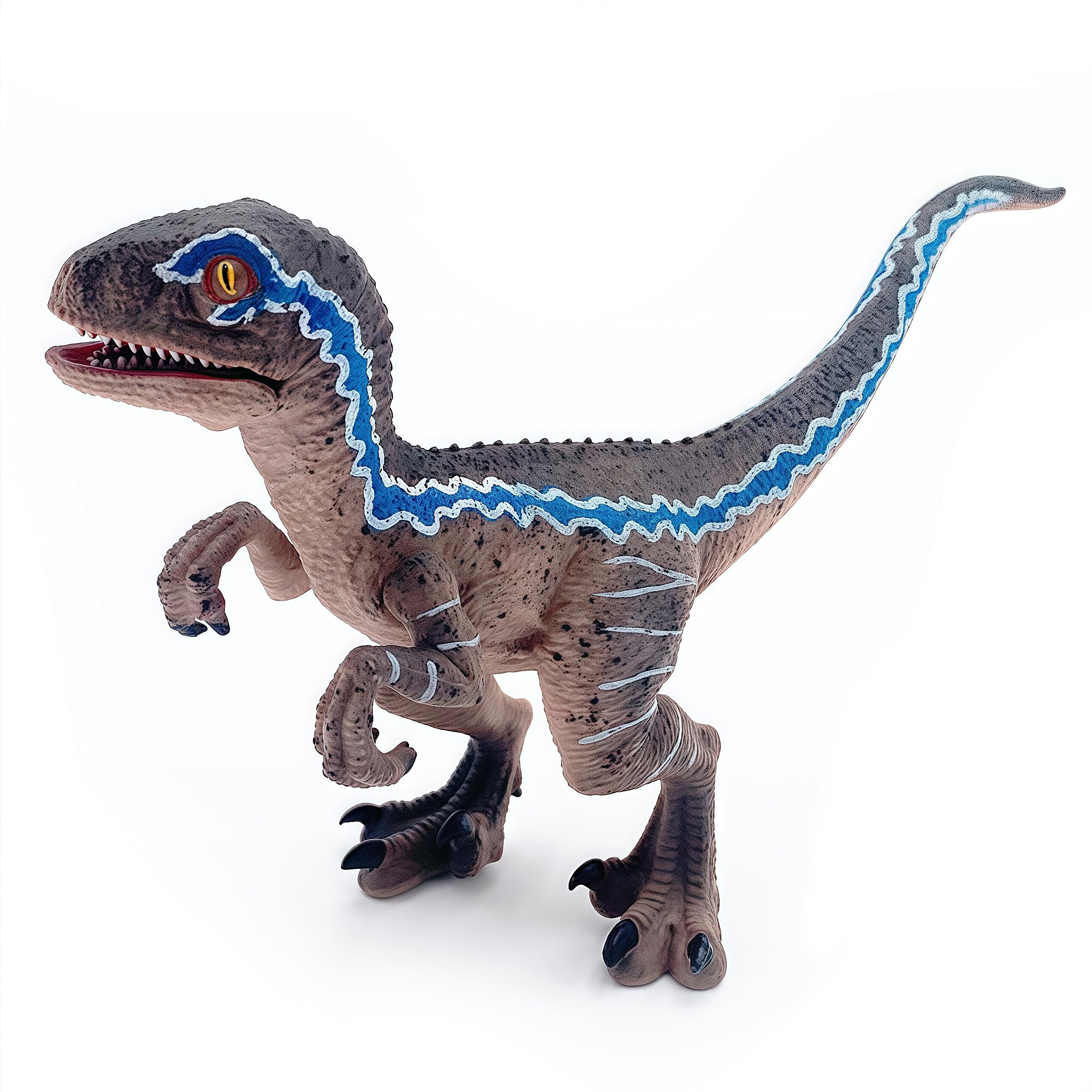 Gemini&Genius Dinosaur Toys Baby Velociraptor with Movable Jaw and Hands, Cake Topper, Collectible Action Figure, Birthday Gifts and Party Supplies for Kids