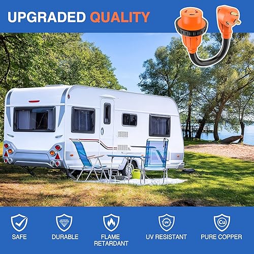 Miniatura 258 de Nilight Cable adaptador de cargador EV de 50 amperios a 50 amperios de 4 clavijas de cobre puro 250 V para soldador, conversión de enchufe Enchufe