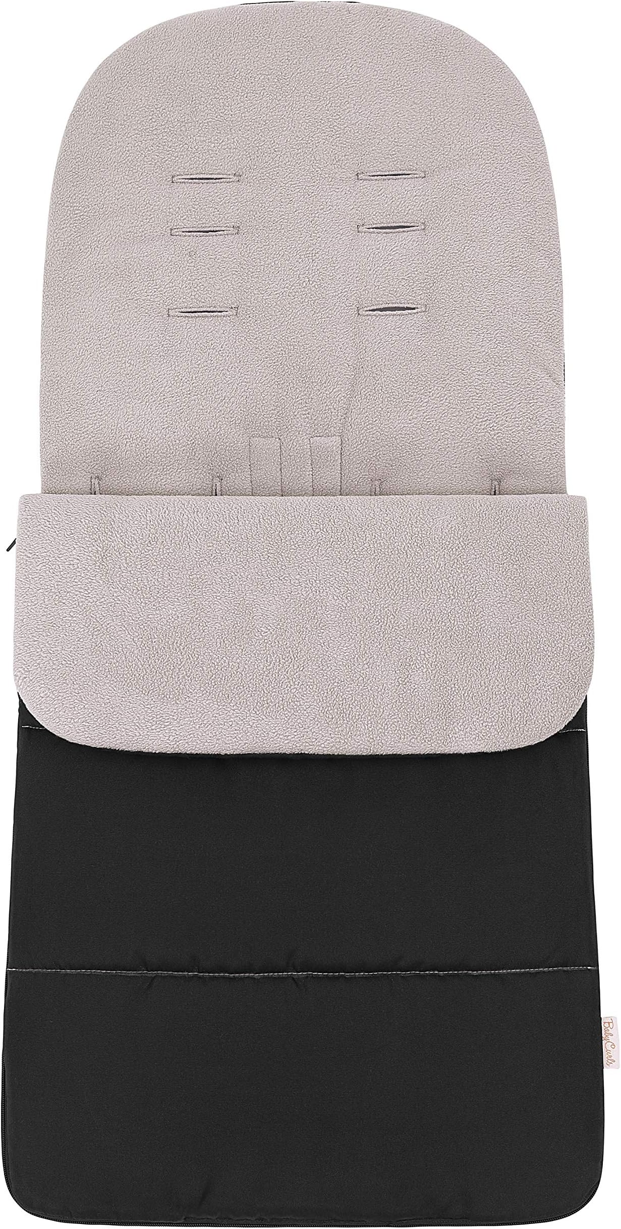 Babycurls Fleece Lined Snuggly Cosytoes Footmuff Universal Fitting for Pushchairs Strollers Prams Buggys Baby Joggers 95-100cm Grey