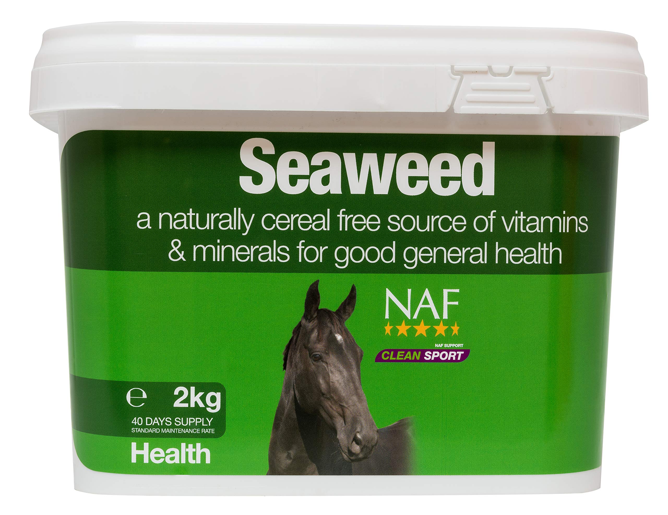 NAF Seaweed 2kg – 100% Pure Dried Seaweed Supplement for Horses – Natural Source of Vitamins, Minerals & Trace Elements – Supports Skin, Coat, Hoof & Thyroid Health