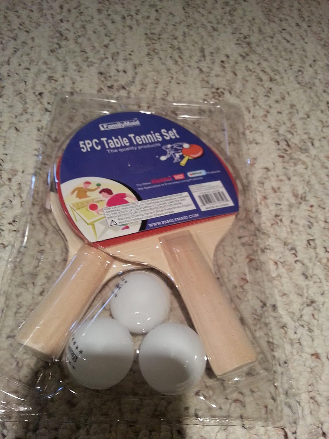 Table Tennis Set - 5pcs Case : Sports & Outdoors